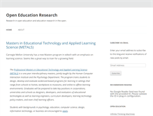 Tablet Screenshot of openeducationresearch.org